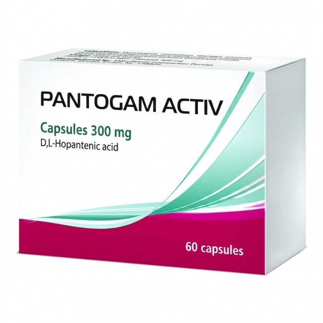 PANTOGAM ACTIV (D,L-HOPANTENIC ACID) 300mg 60 capsules PANTOGAM ACTIV (D,L-HOPANTENIC ACID) 300mg 60 capsules